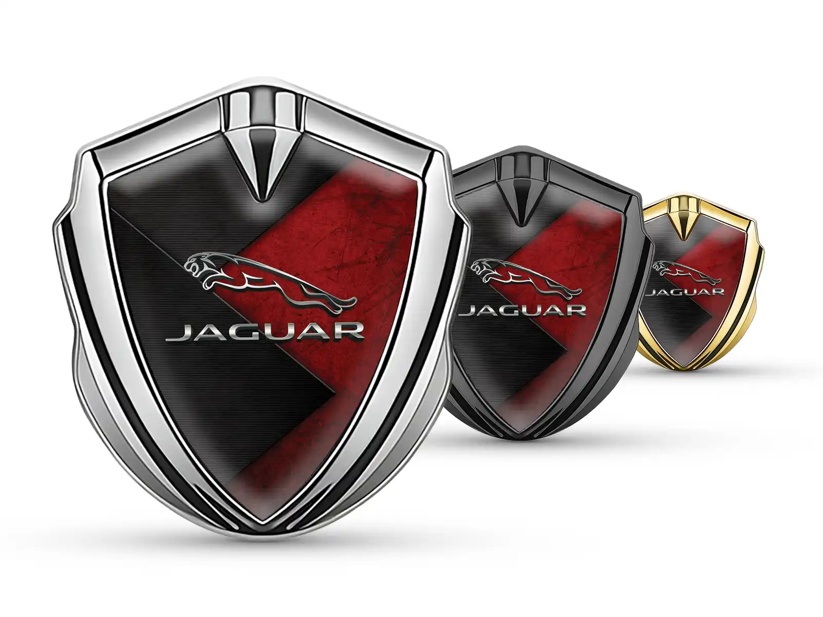 Jaguar Metal Domed Emblem Racing Style Glossy Domed